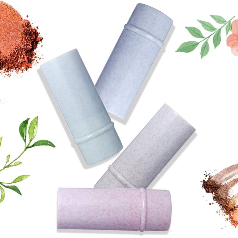 Vtrem 4 Colors Kabuki Makeup Brush Retractable Blush Brushes Premium Foundation Brush Travel Kit for Mineral Powder, Contouring, Cream, Liquid Cosmetics, Pink/Blue/White/Purple - Image 5